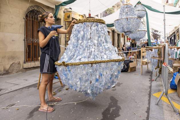 Preparació festes de gràcia 2024 carrer verdi / Foto: Carlos Baglietto