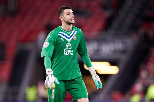 Joan García, preocupat durant un partit de l'Espanyol / Foto: Europa Press