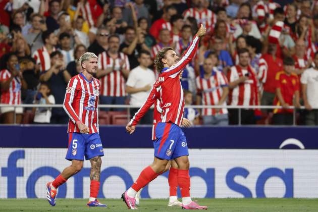 Antoine Griezmann celebra un gol amb l'Atlètic de Madrid / Foto: EFE