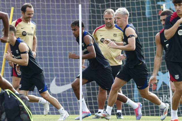 Dani Olmo entrenamiento / Foto: EFE