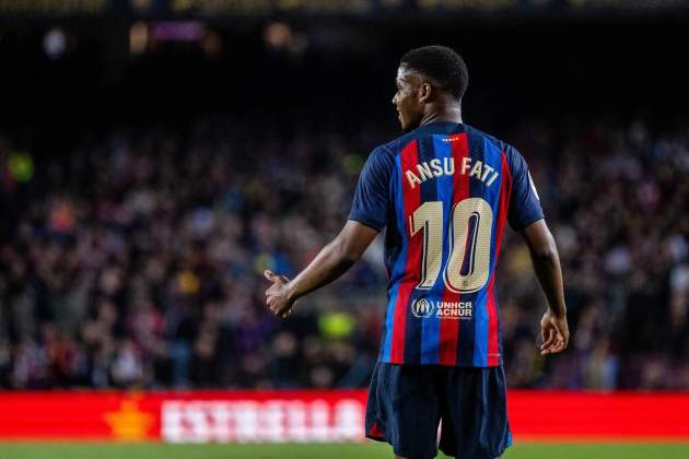 Ansu Fati con el dorsal 10 del Barça / Foto: Europa Press