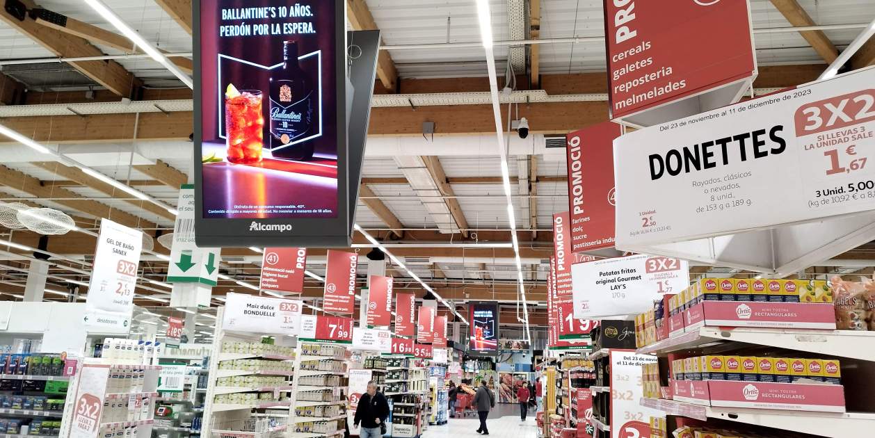 in store campaña en un supermercado