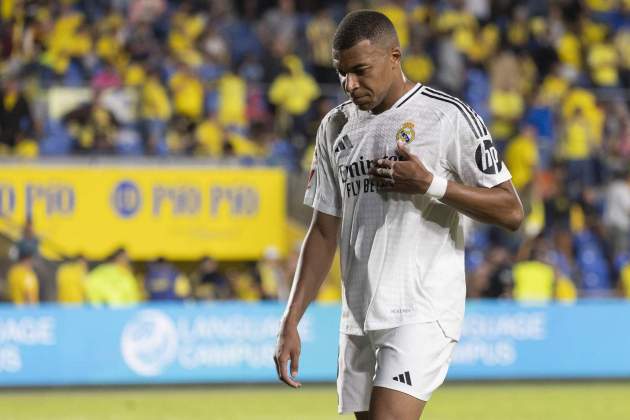 Mbappé capbaix Las Palmas Reial Madrid / Foto: EFE