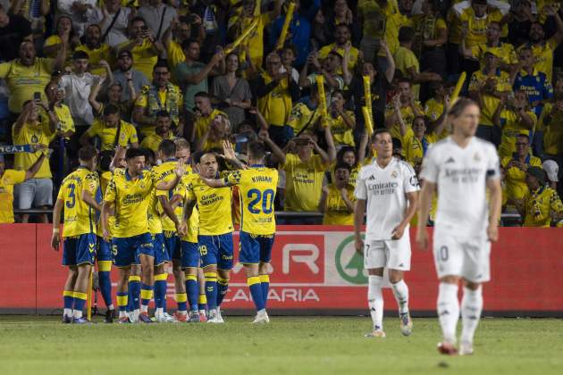 Celebració gol Las Palmas Reial Madrid / Foto: EFE