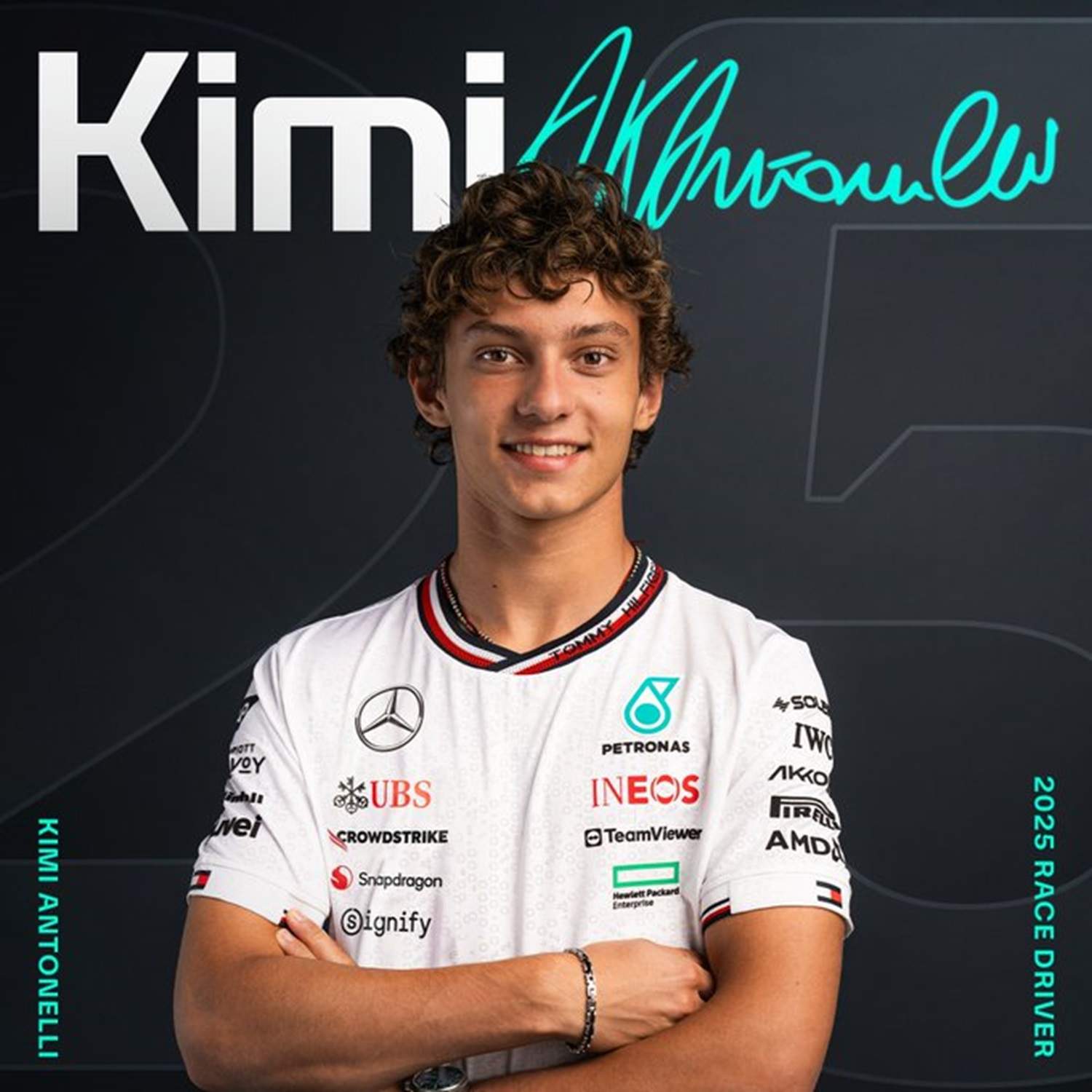 Andrea Kimi Antonelli se sentará en el Mercedes de Hamilton a partir de 2025