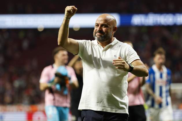 Manolo Gonzalez celebra després de l'Atlético de Madrid-Espanyol / Foto: EFE