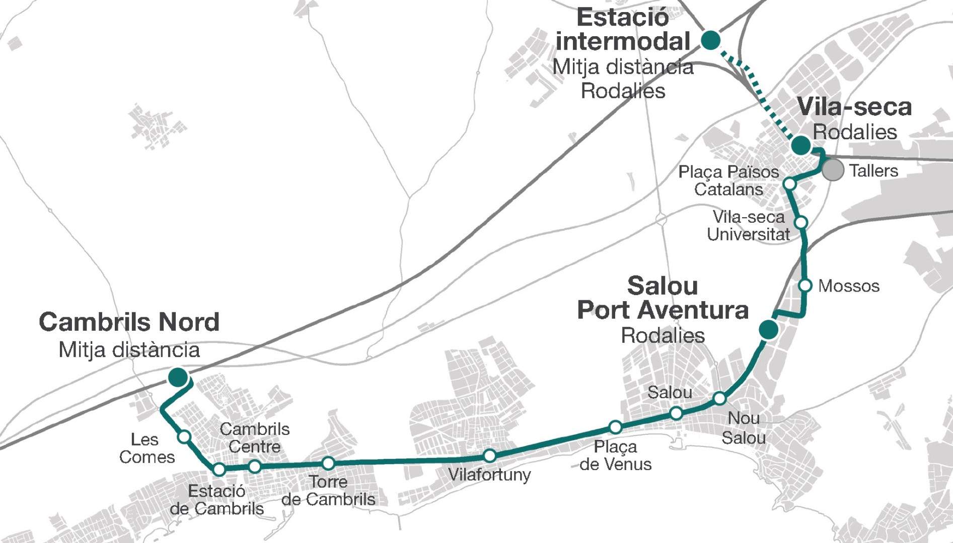 mapa tramcamp tranvía campo tarragona