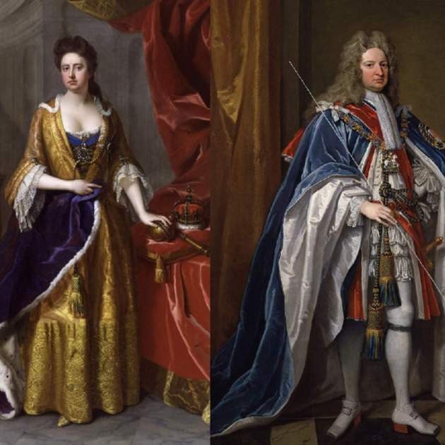 La reina Anna I de Inglaterra y de Escocia y Robert Harley, Lord Tesorero. Fuente National Portrait Gallery(1)