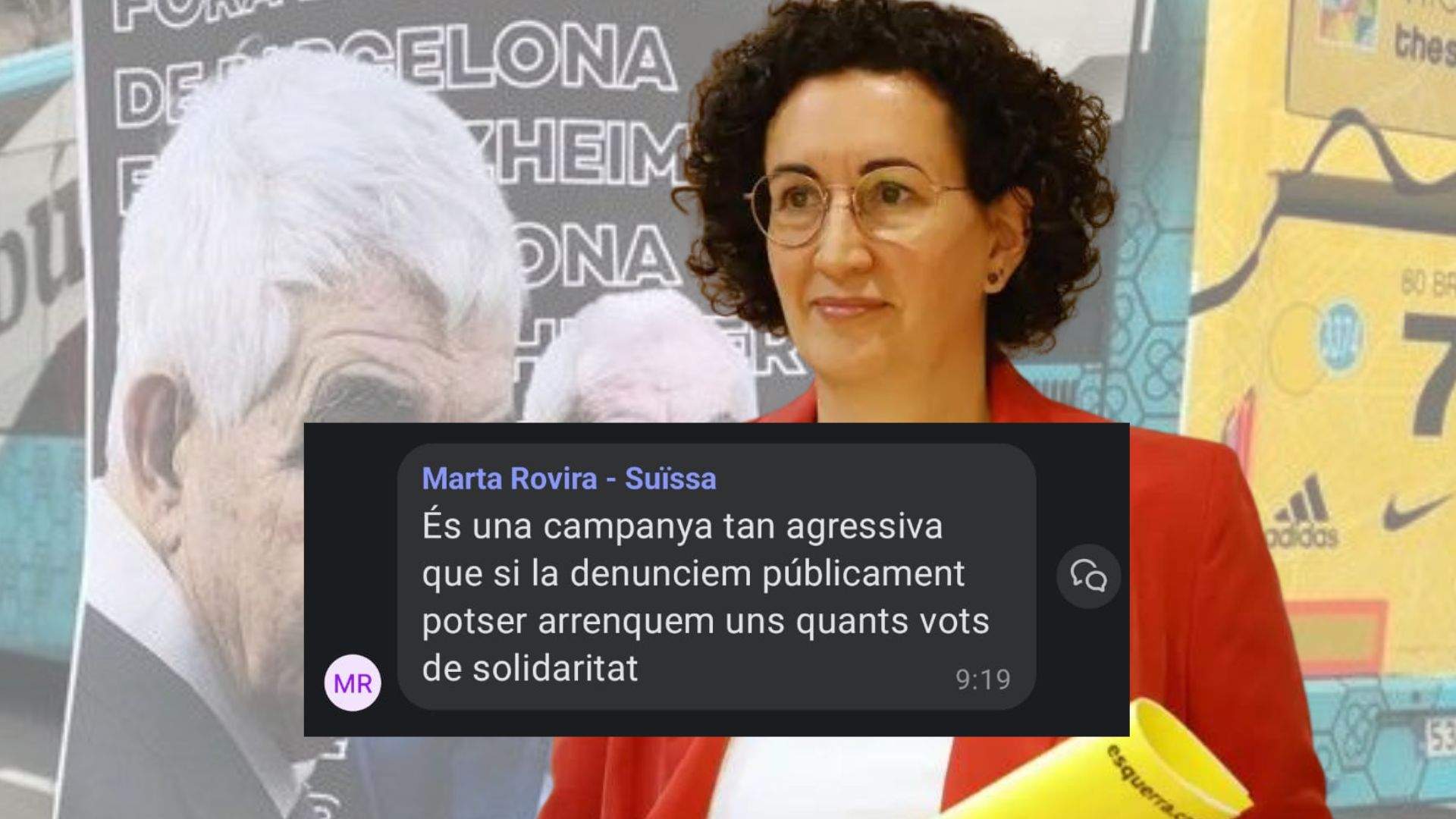 Marta Rovira va demanar treure profit dels cartells contra els Maragall i "arrencar vots de solidaritat"