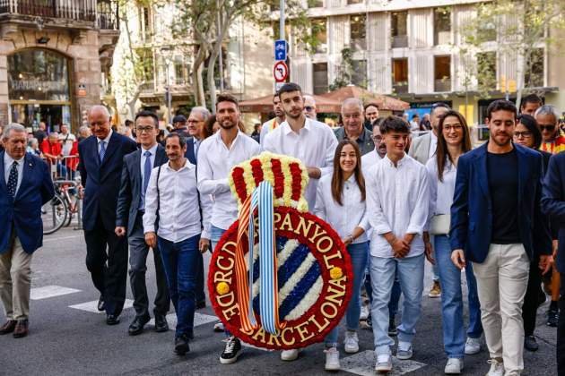 Diada 11S 2024 Ofrena Floral a Rafael Casanova RCD Espanyol / Foto: Carlos Baglietto