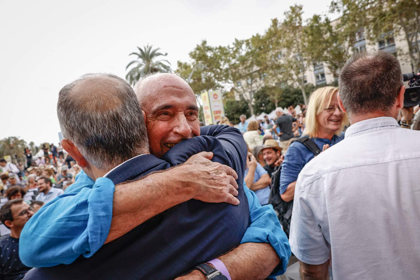 20240911 Diada 2024 Acto Omnium Arc de Triomf Jordi Turull y Lluis Llach / Foto: Carlos Baglietto