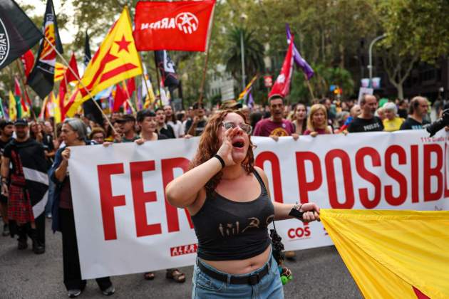 Manifestació de l'esquerra independentista durant la Diada del 2024 / Foto: Montse Giralt