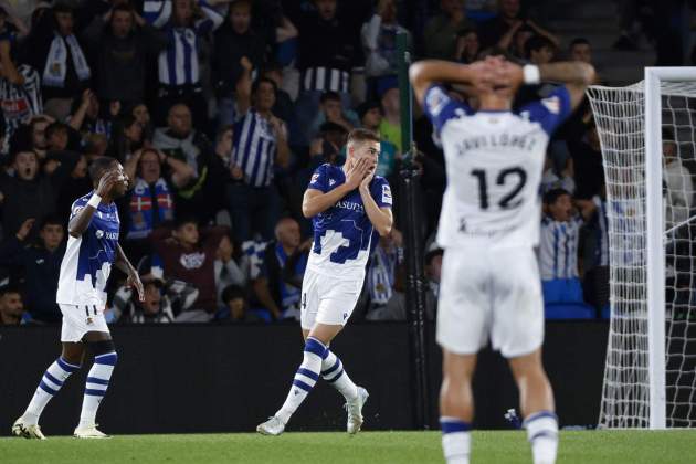 La Real Sociedad lamenta un error / Foto: EFE