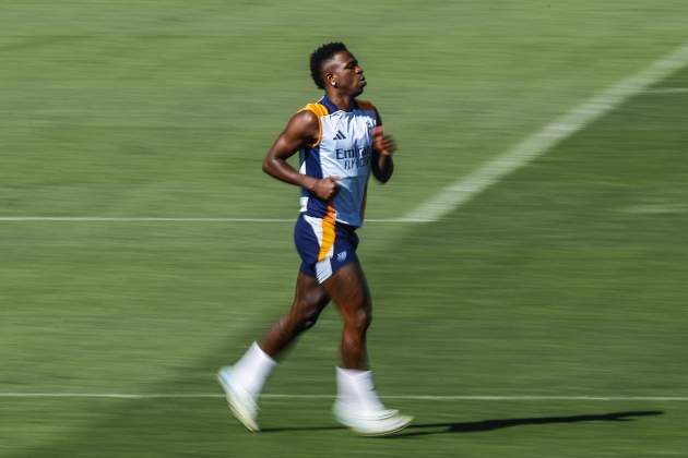 Vinicius a un entrenamiento del Real Madrid Foto EFE