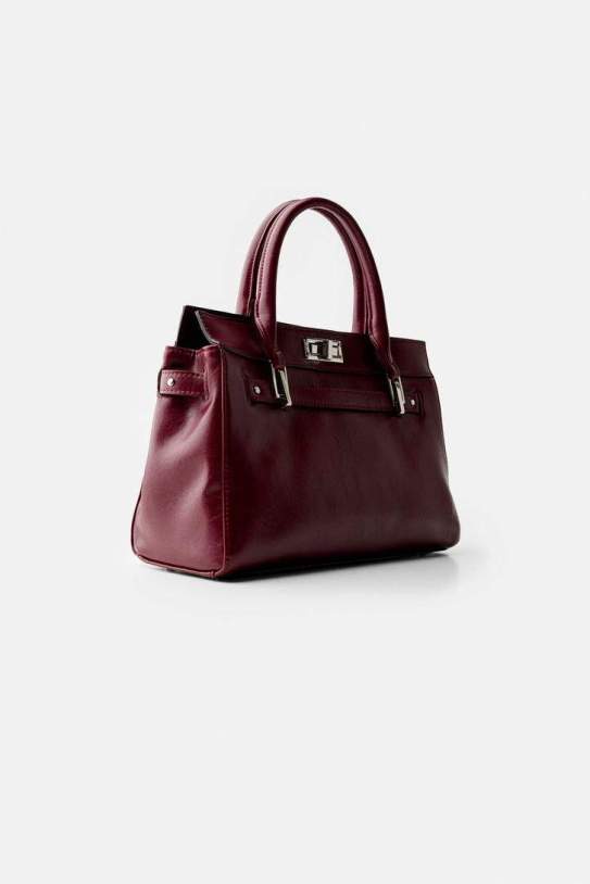 Bolso tote burgundy