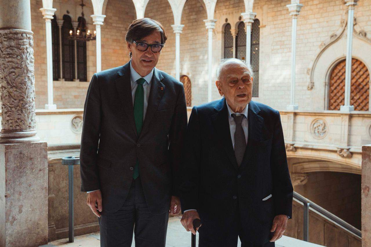 Jordi Pujol recibido por Illa en el Palau como "una de las figuras más relevantes de la historia de Catalunya"