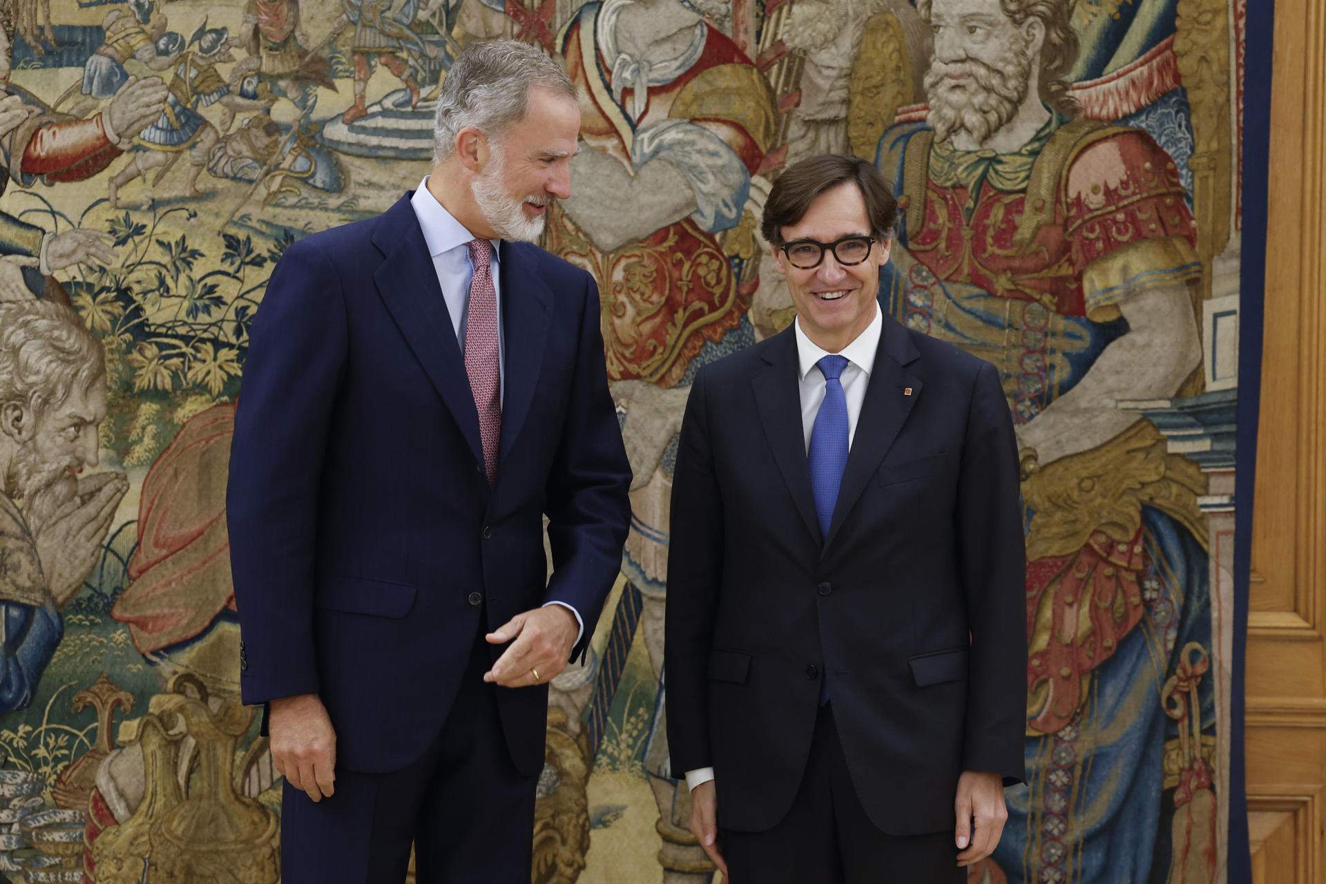 Illa, recibido en la Zarzuela por Felipe VI, nueve años después de Mas: "Contento de estar aquí"