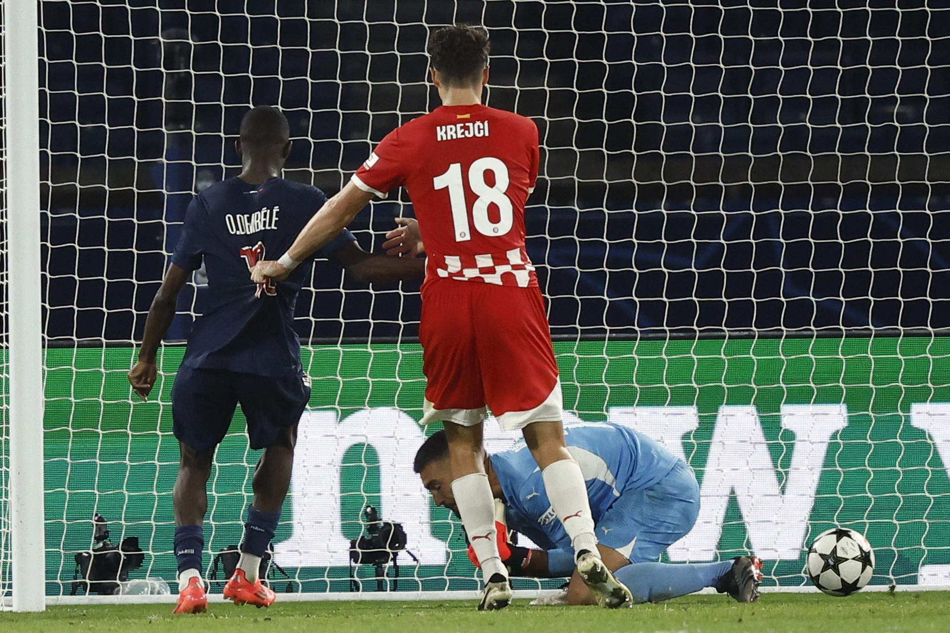 El Girona acaba cedint contra el PSG en un debut cruel a la Champions League (1-0)