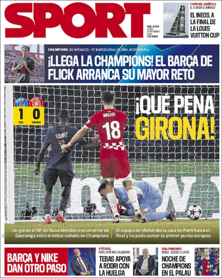 Sport Portada 19 09 2024