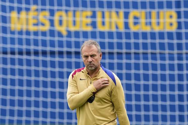 Hansi Flick entrenamiento Barça