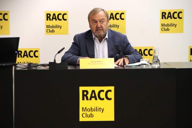 Josep Mateu a la roda de premsa del RACC