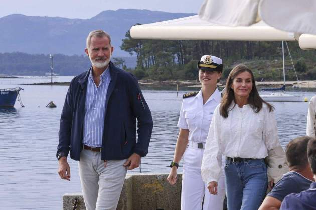 Felipe, Letizia y Leonor en Pontevedra