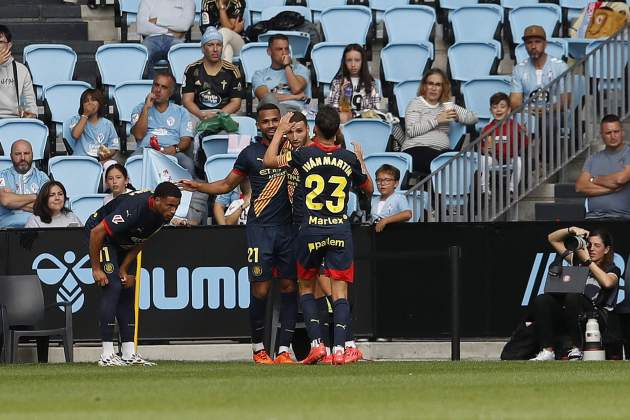 Yangel Herrera celebra el seu gol durant el Celta - Girona / Foto: EFE