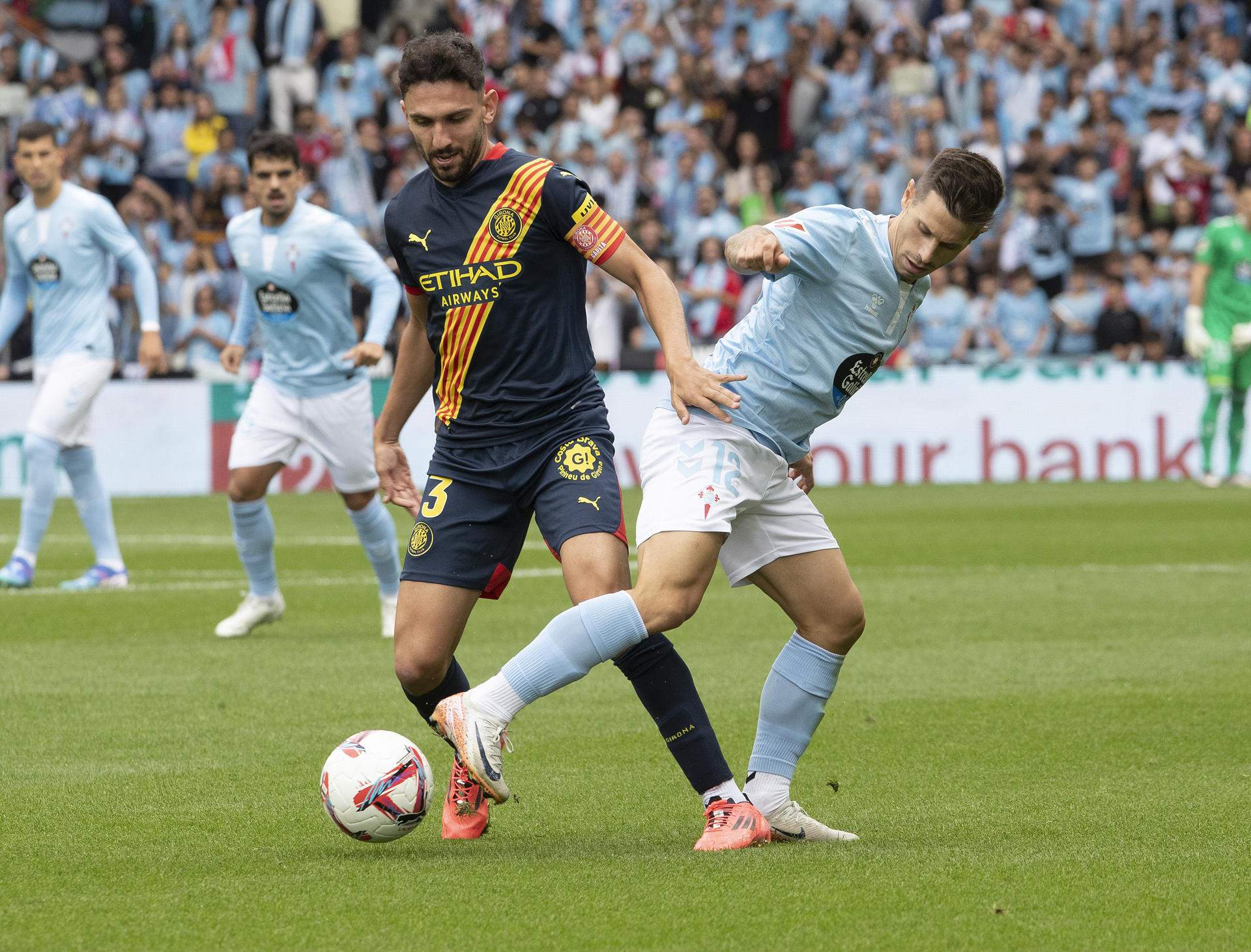 Un Girona insípido se queda sin energía contra el Celta (1-1) y sigue sin convencer en la Liga