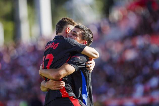 Marc Casadó Pedri González Barça celebración gol / Foto: Europa Press