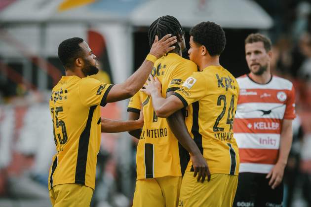 El Young Boys celebra un gol a la lliga Suïssa / Foto: @BSC_YB