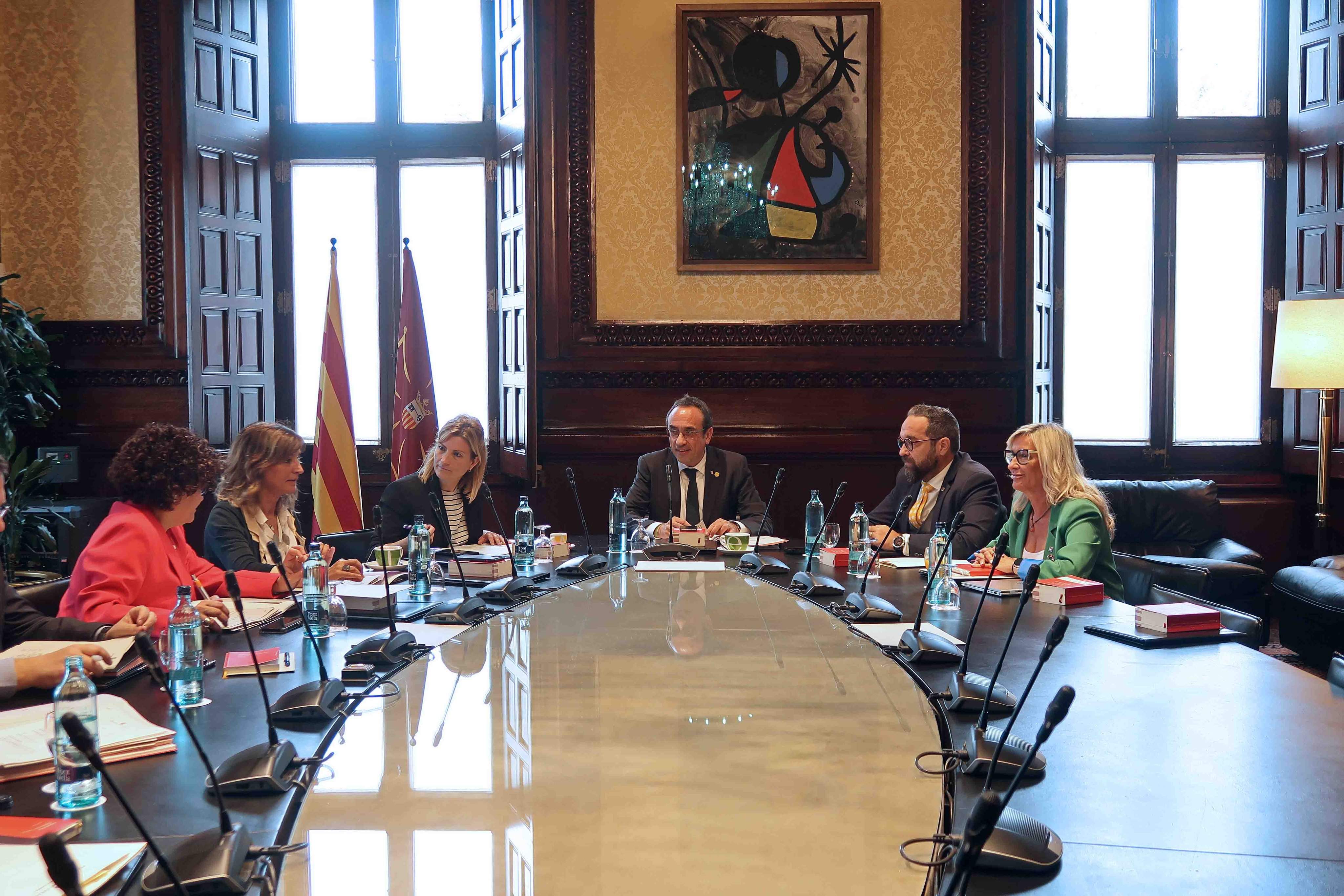 Rull incorpora la bandera de l'Aran a la sala de meses del Parlament com a símbol de plurinacionalitat