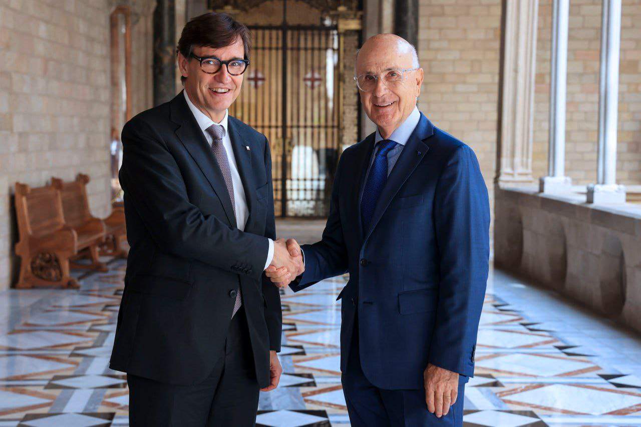 Salvador Illa rep al Palau de la Generalitat Josep Antoni Duran Lleida