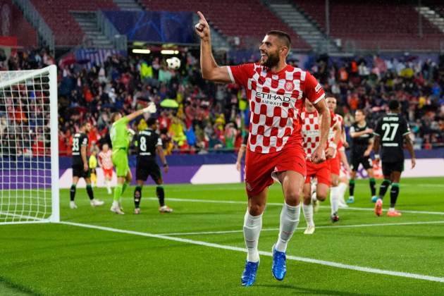 David López primer gol historia Girona Champions / Foto: EFE