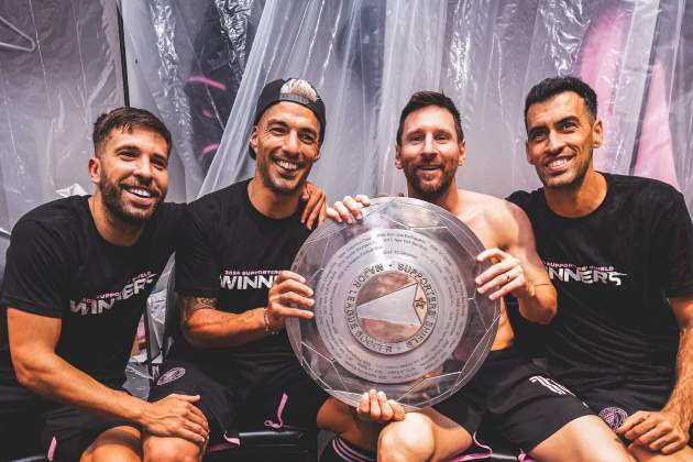 Jordi Alba Luis Suárez Leo Messi Sergio Busquets Supporters' Shield / Foto: @InterMiamiCF