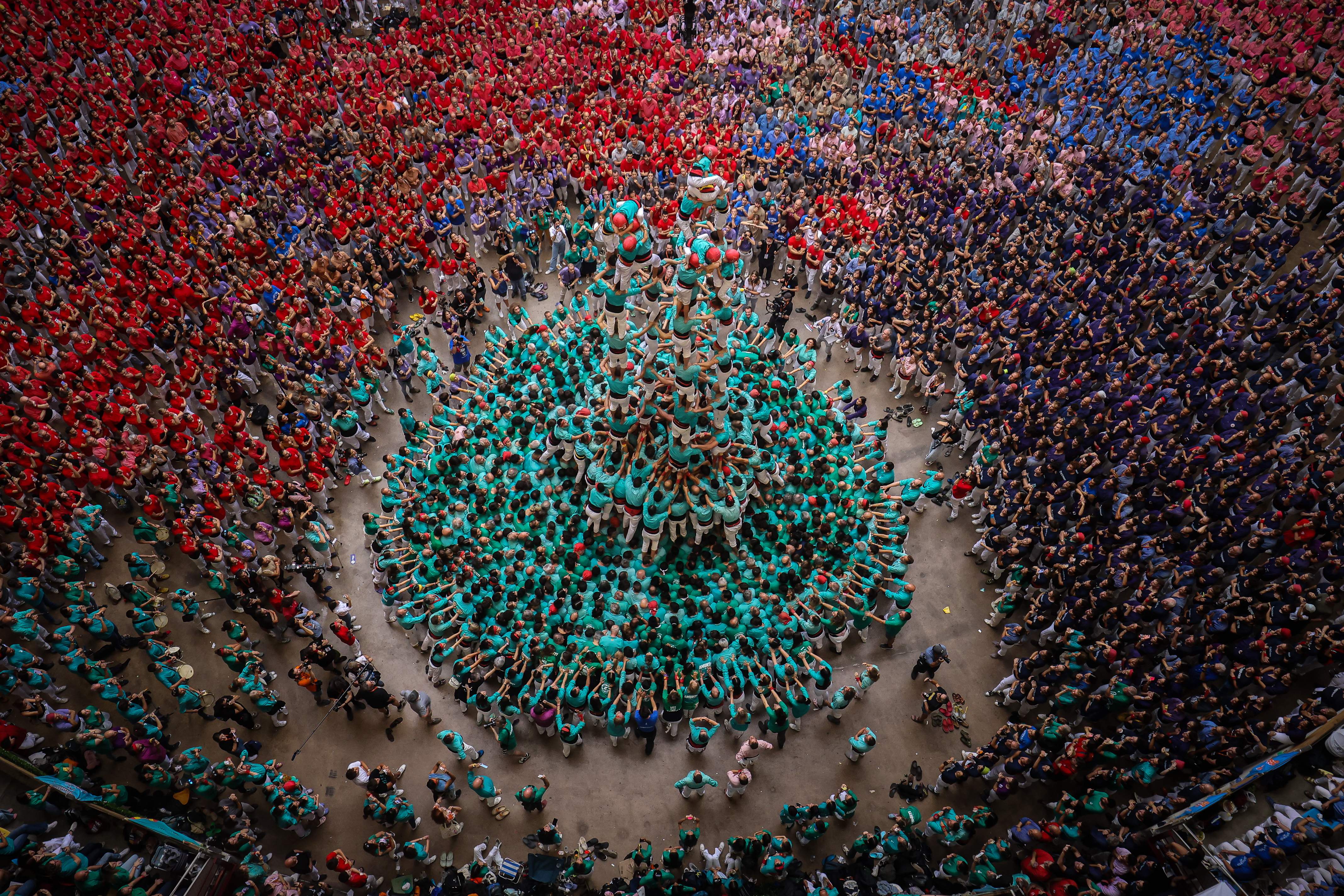 Los Castellers de Vilafranca revalidan el título en el Concurs de Castells 2024