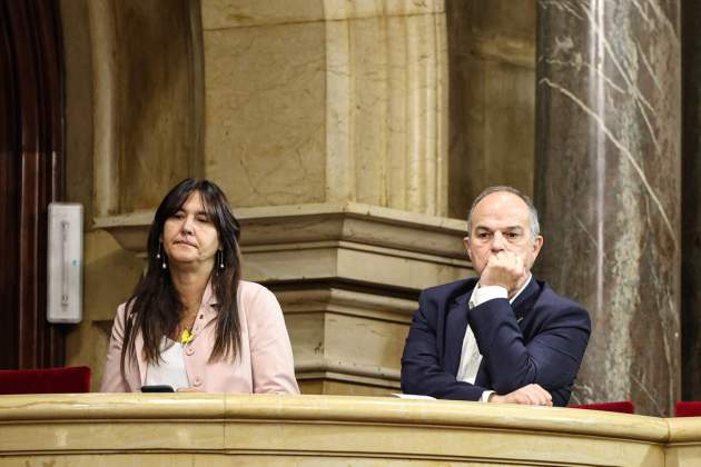 Laura Borràs i Jordi Turull al debat de política general foto montse giralt