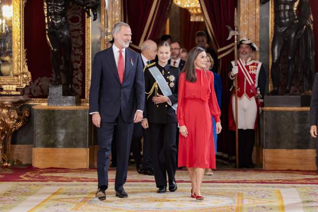 Leonor, Felipe y Letizia besamanos Palacio Real / GTRES