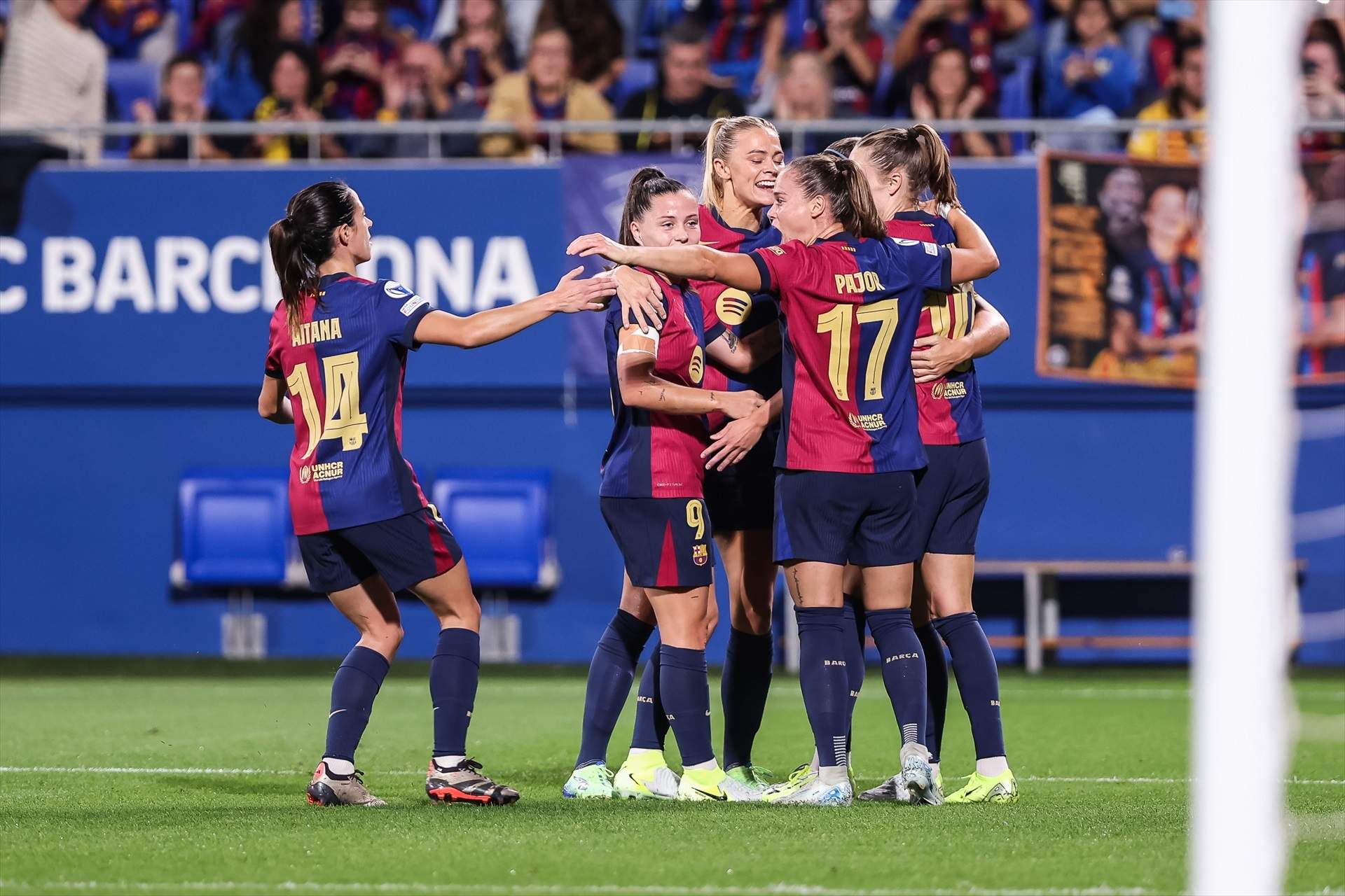 El Barça se anima en la Champions femenina con una goleada de escándalo contra el Hammarby (9-0)