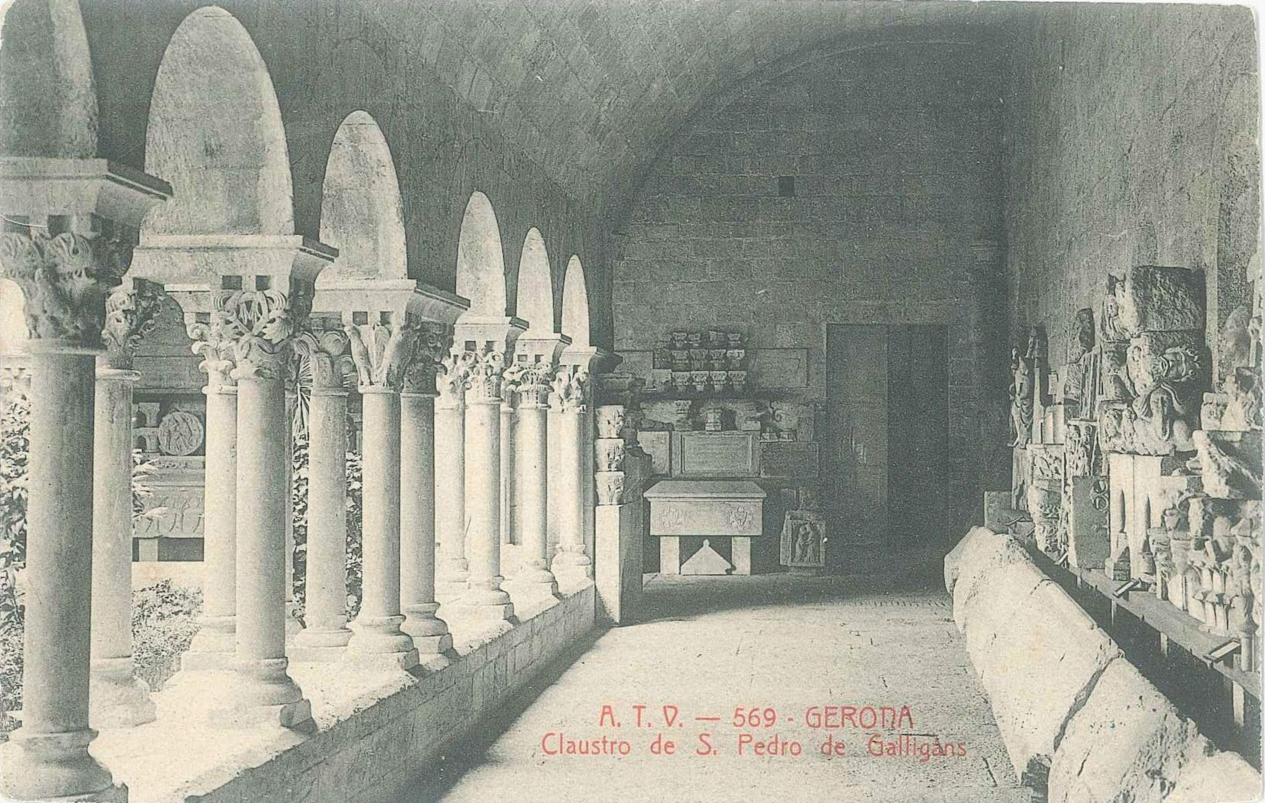 Leona de Girona, claustro Sant Pere de Galligants, 1910 1920 / ACN