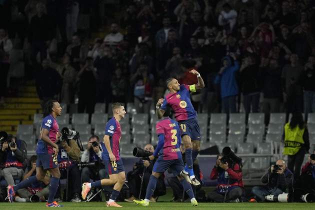 Raphinha celebración gol Barça / Foto: EFE