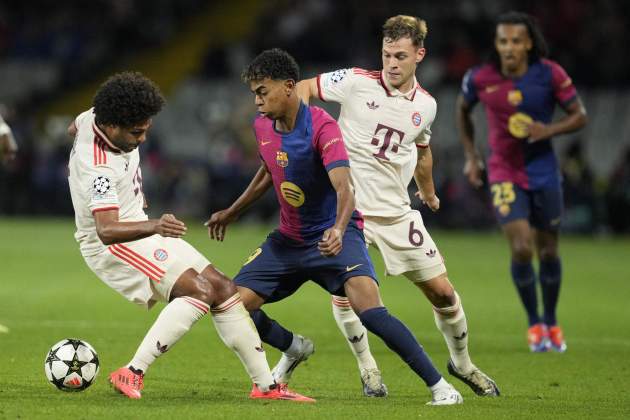 Serge Gnabry Lamine Yamal Joshua Kimmich Barça Bayern de Múnich / Foto: EFE