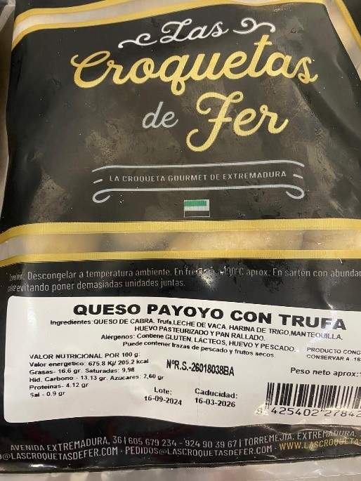 Alerta alimentaria: croquetas congeladas con posible presencia de salmonela