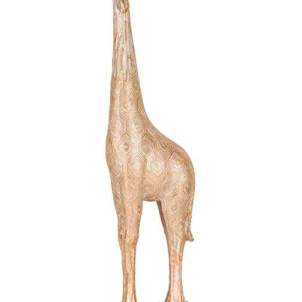 Girafa 47cm de resina decorada en tons daurats sabanah1