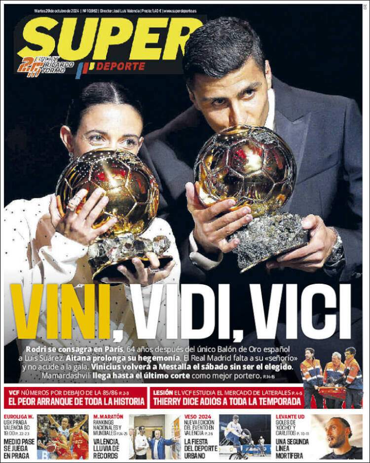 Superdeporte Portada 29 10 2024