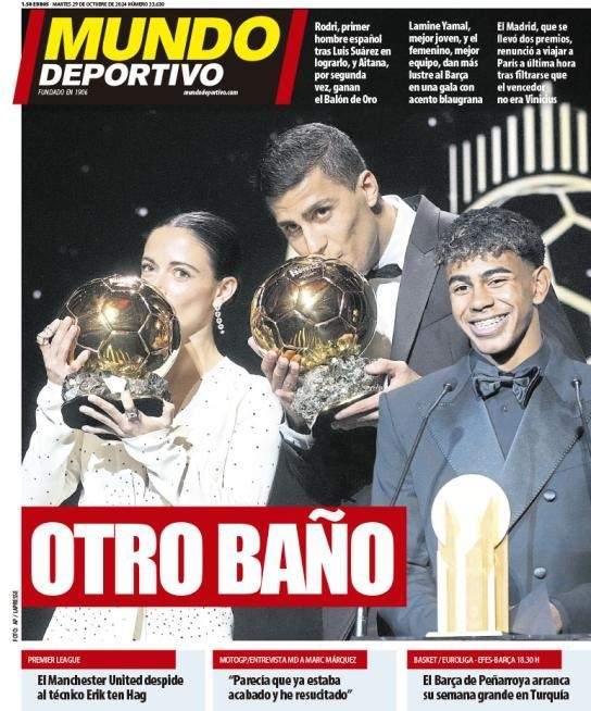 Mundo Deportivo Portada 29 10 2024