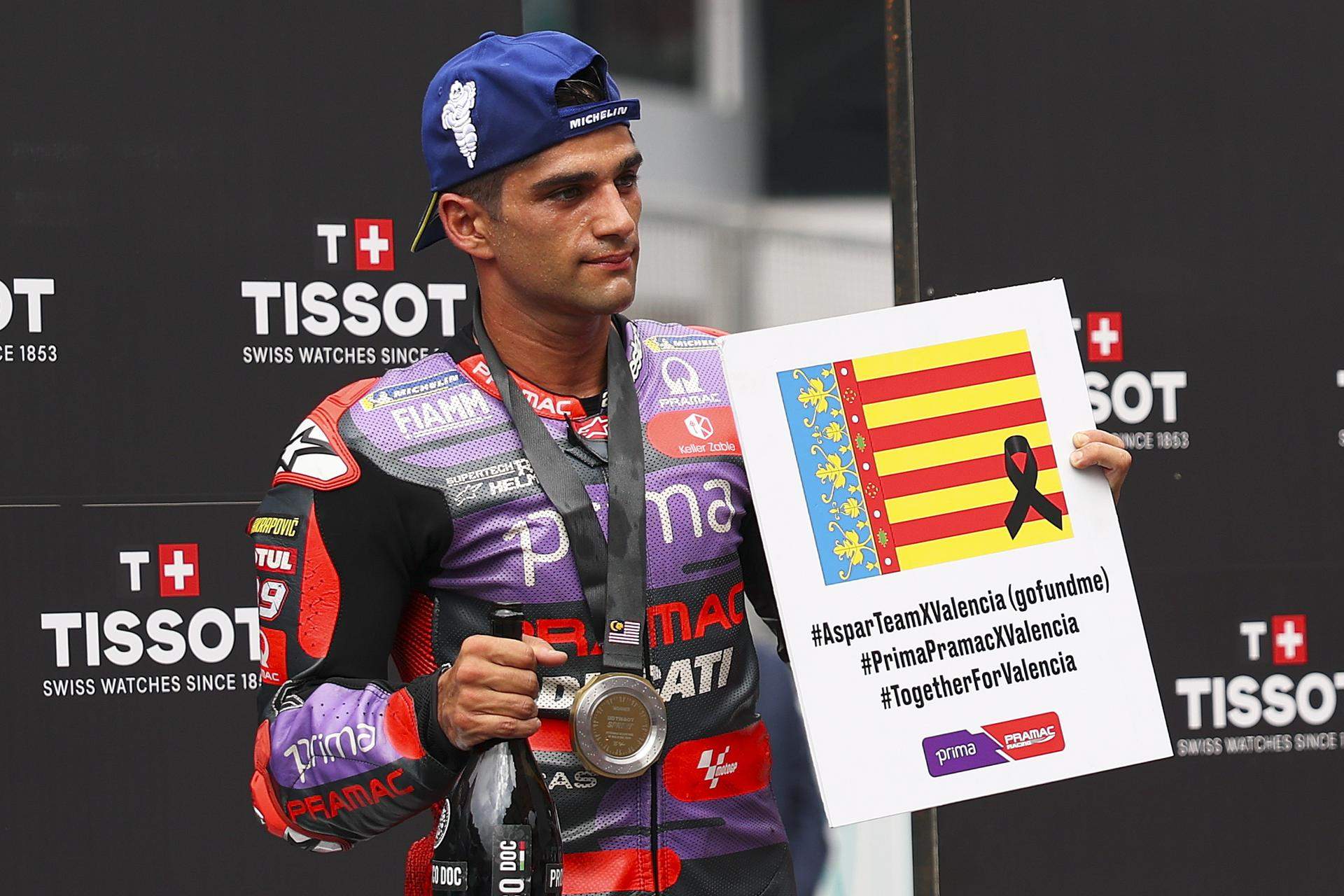 Jorge Martín donarà la bonificació per victòria de l'esprint de MotoGP als damnificats per la DANA a València