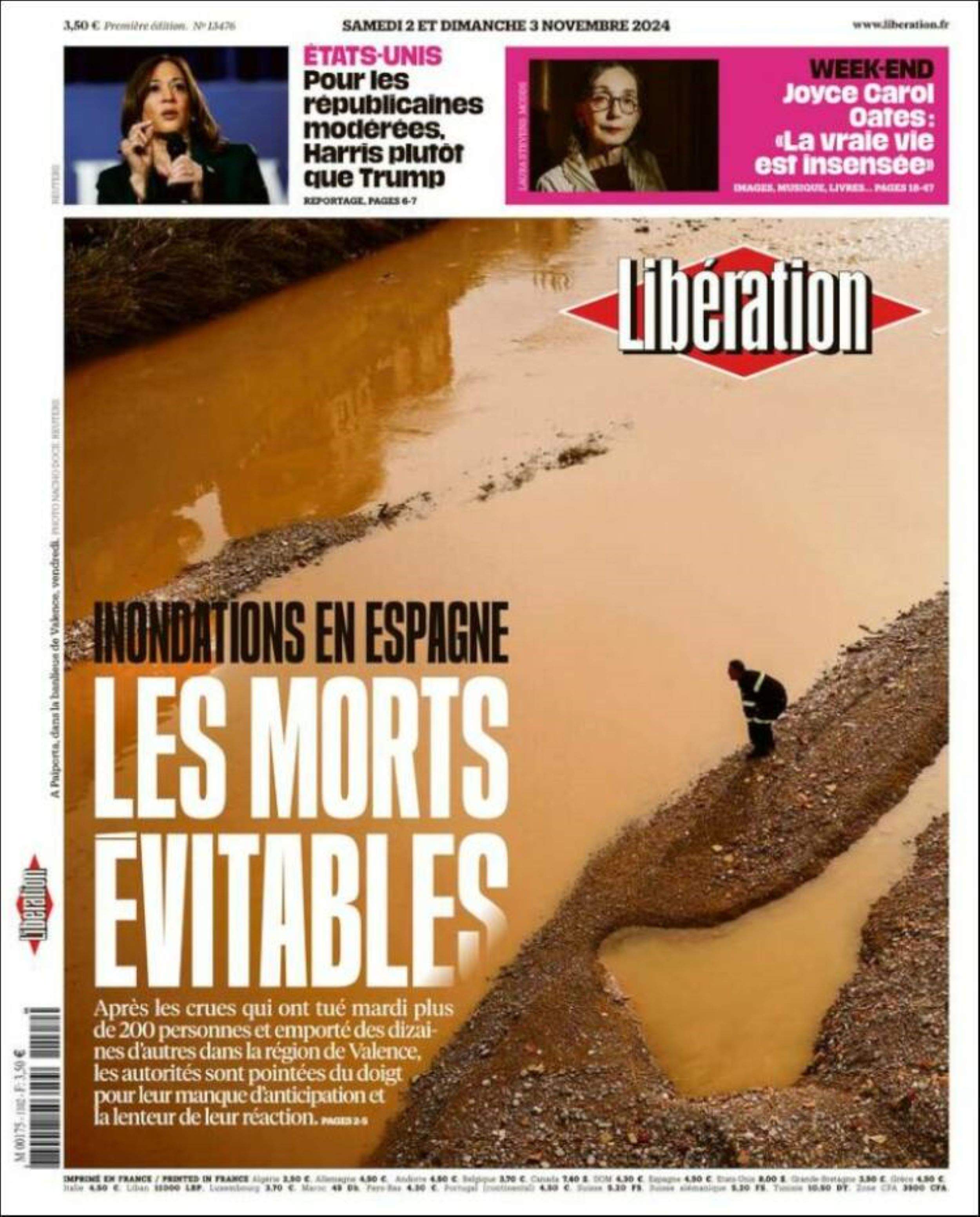 La contundente portada de 'Libération' que habla de "los muertos evitables"