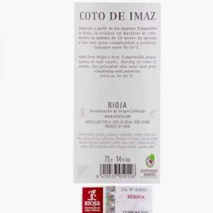 Va venir vi negre D.O Rioja Vedat d'Imaz reserva