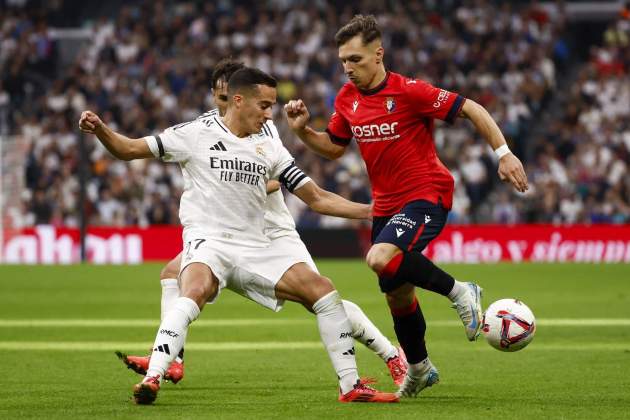 Lucas Vázquez en el partido contra el osasuna / Foto: EFE