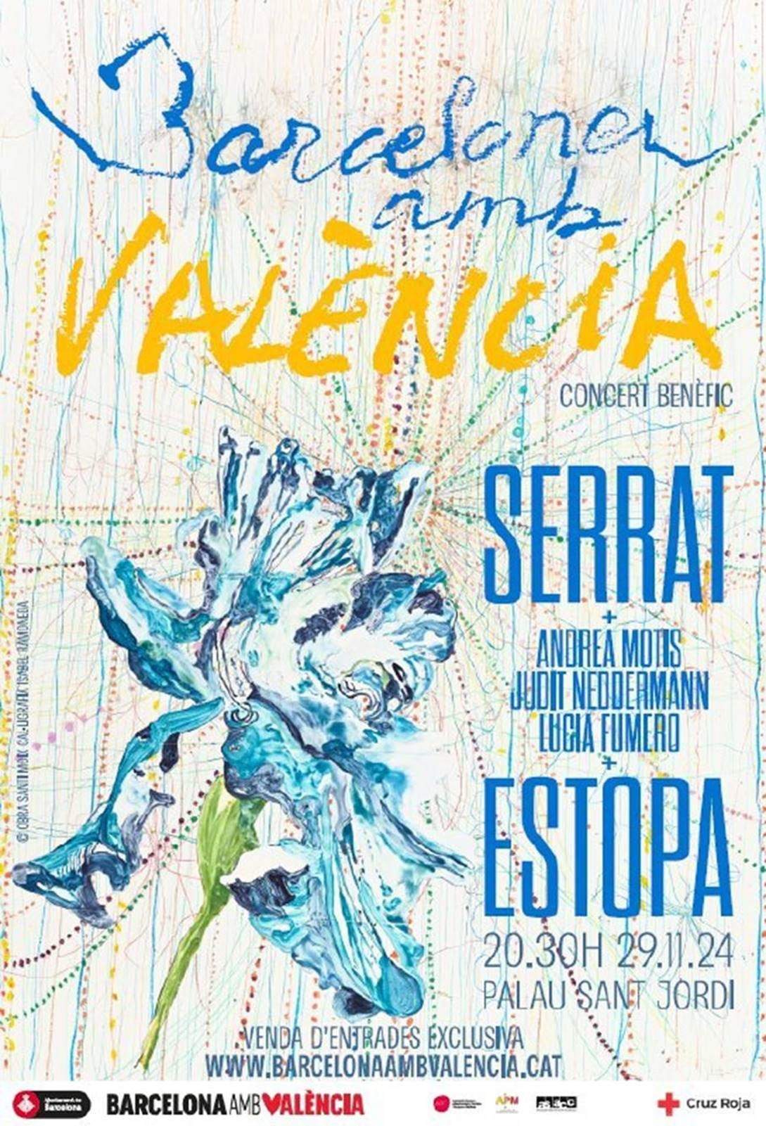 Cartell concert  Barcelona amb València DANA